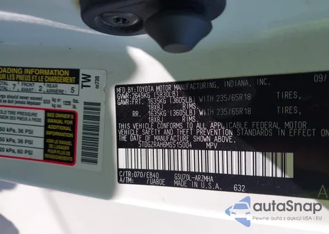 2021 Toyota Highlander Xle from USA, damaged, VIN 5TDGZRAH6MS515004